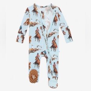 Posh Peanut Brody Footie Zippered Baby One Piece 12-18 months